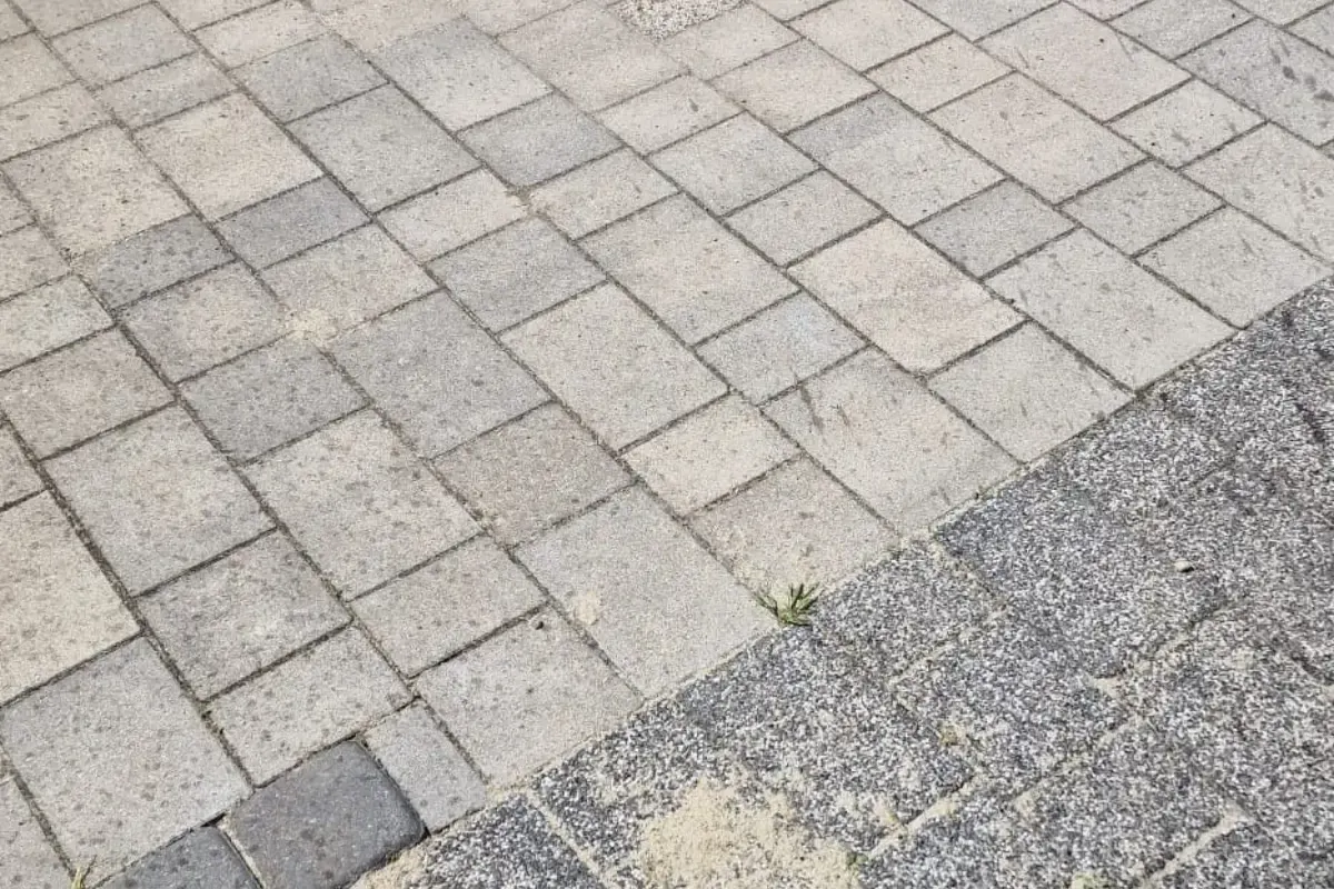 Chodnik przed myciem